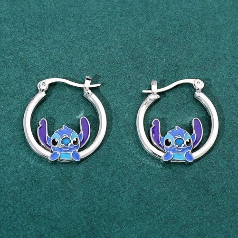 3 for $26 - Stitch Silver Hoop Earrings